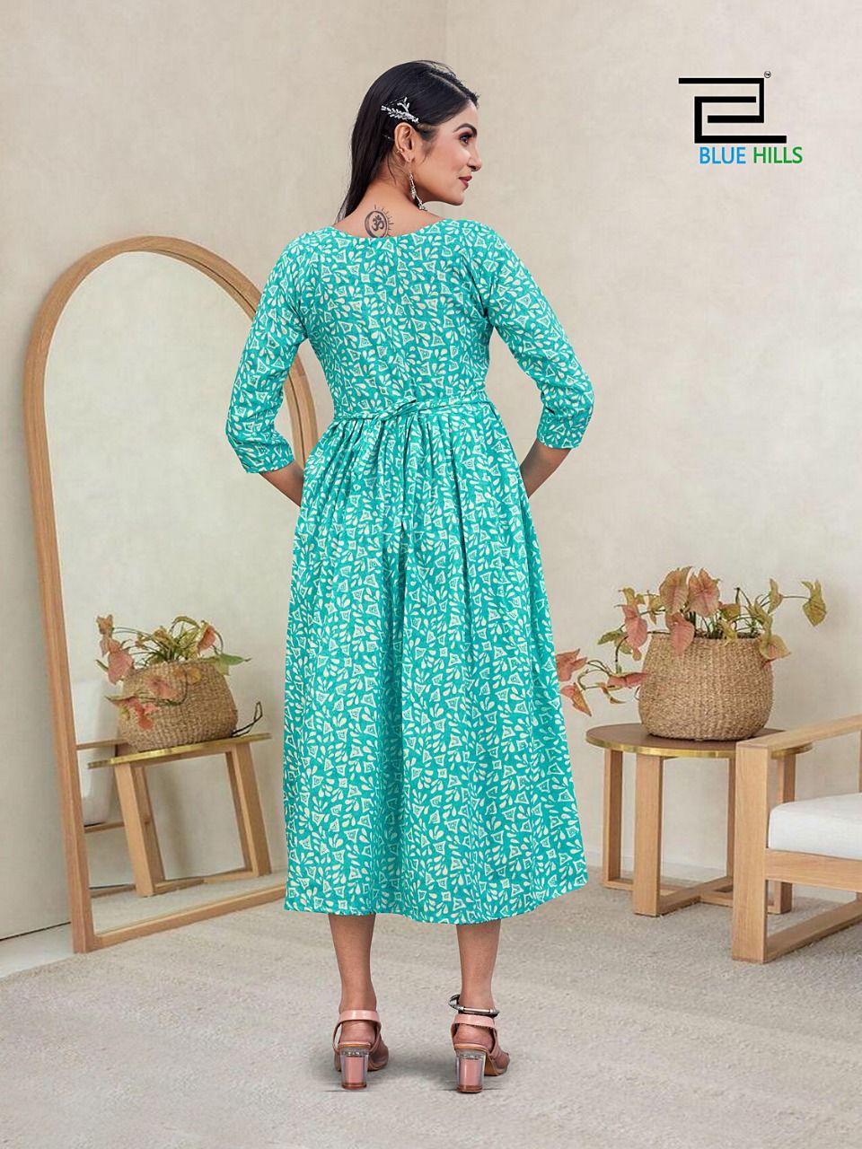 Blue Hills Good News 22 Cotton Feeding Designer Wholesale Kurti Collection	